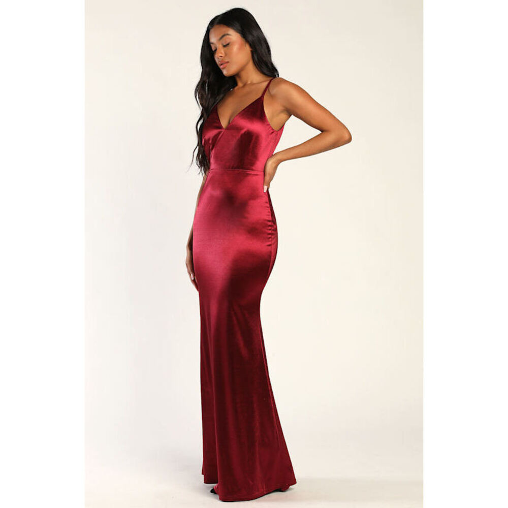 Lulus Moments Of Bliss Maxi Dress | Red Satin | Size L
